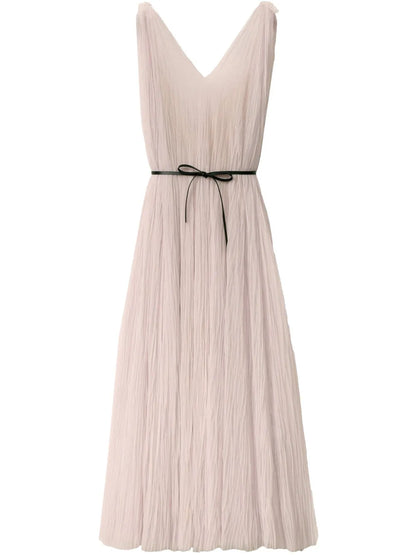 Tie-Fastening Midi Dress