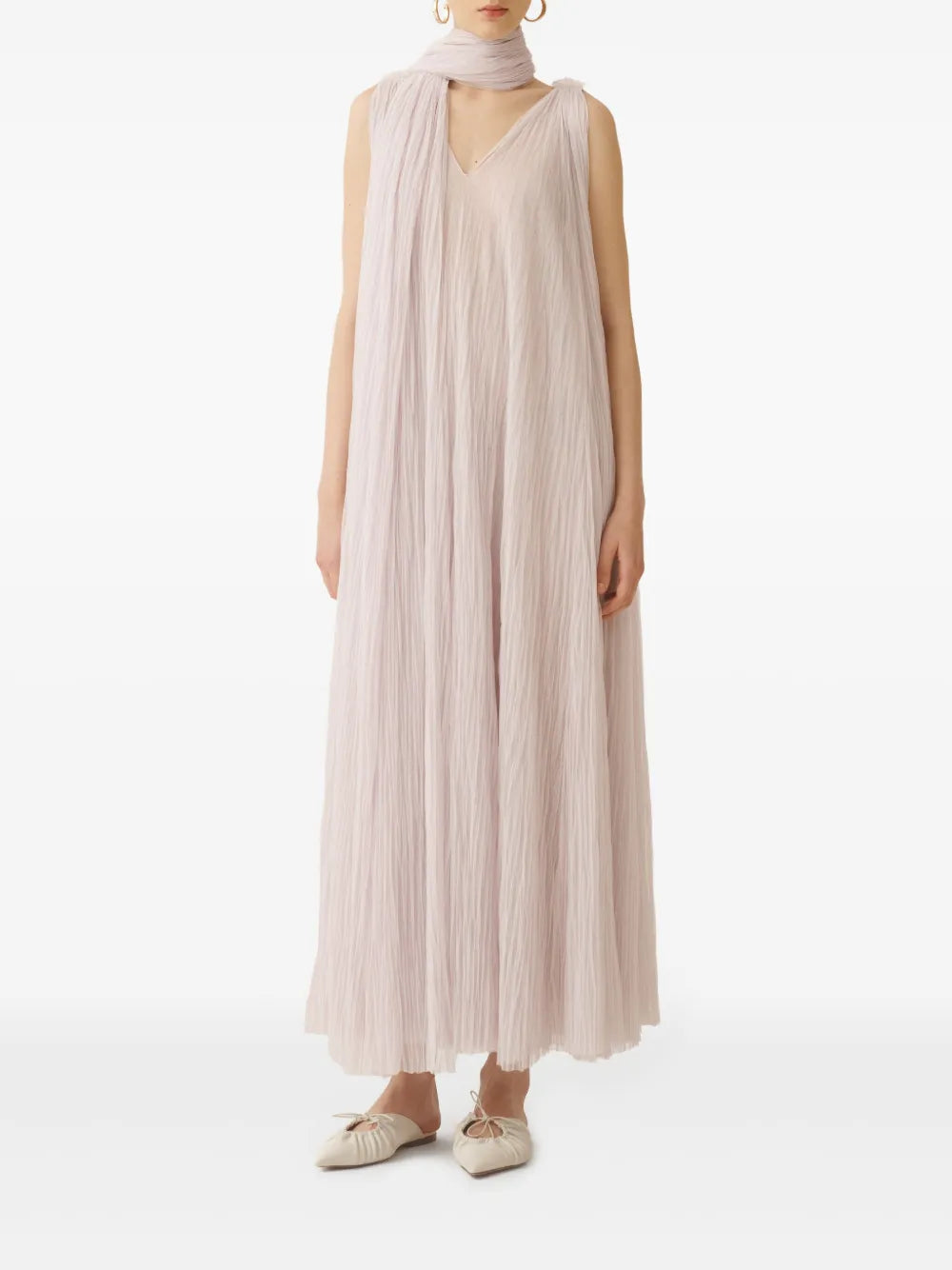 Tie-Fastening Midi Dress