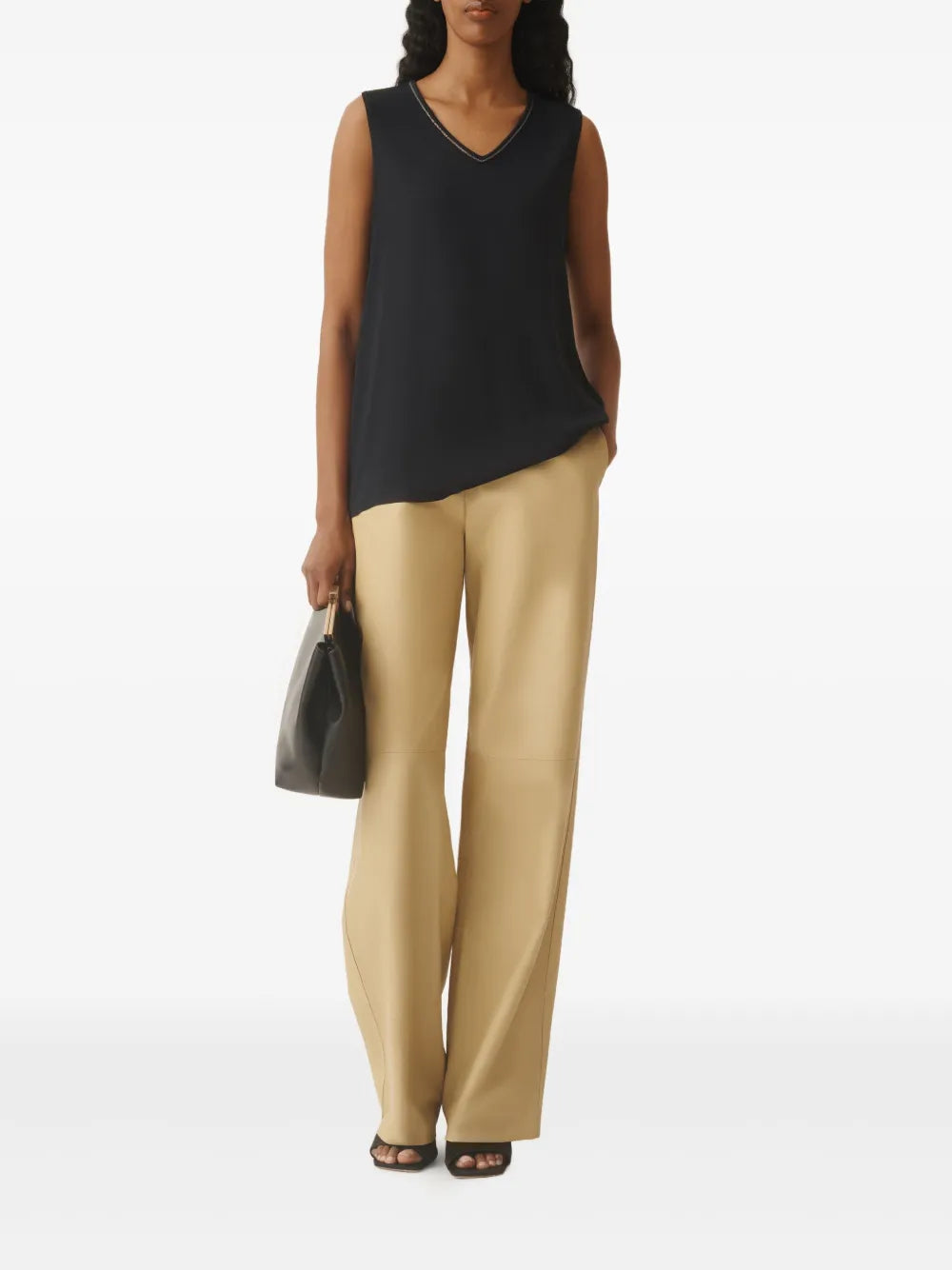 Beaded-Trim Sablé Vest