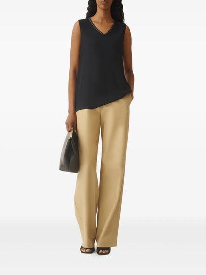 Beaded-Trim Sablé Vest