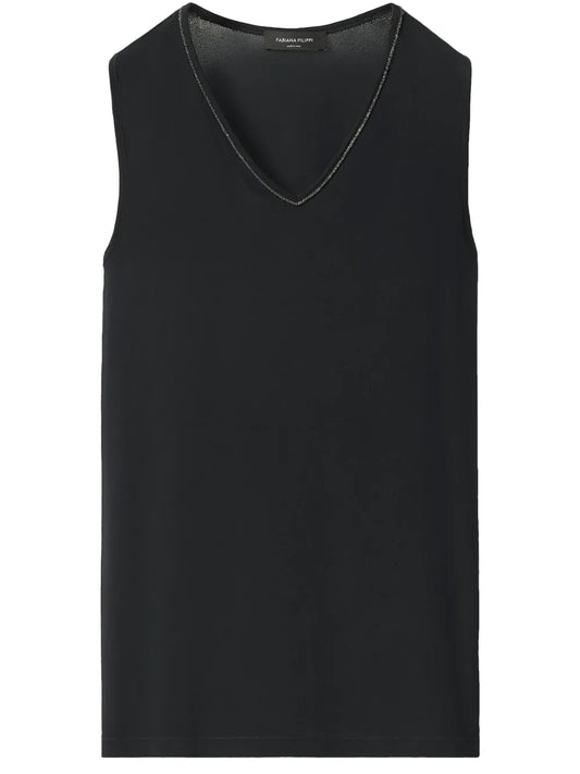 Beaded-Trim Sablé Vest