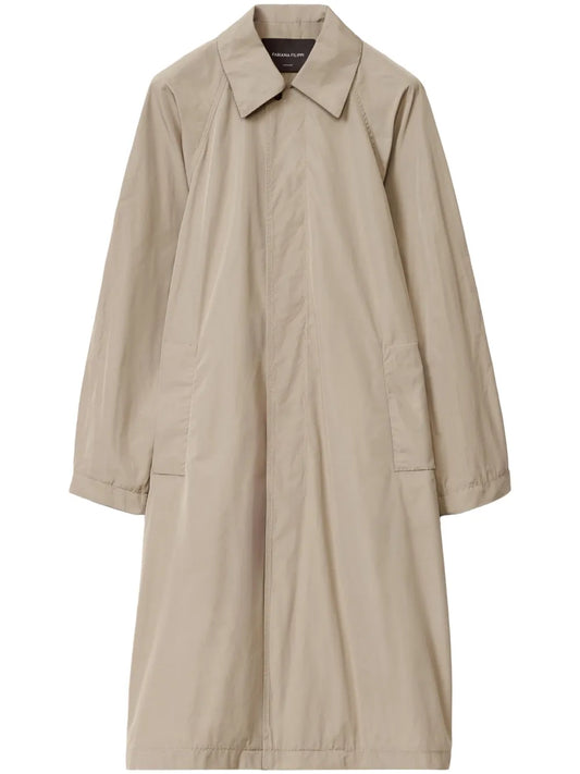 Pointed-Collar Trench Coat