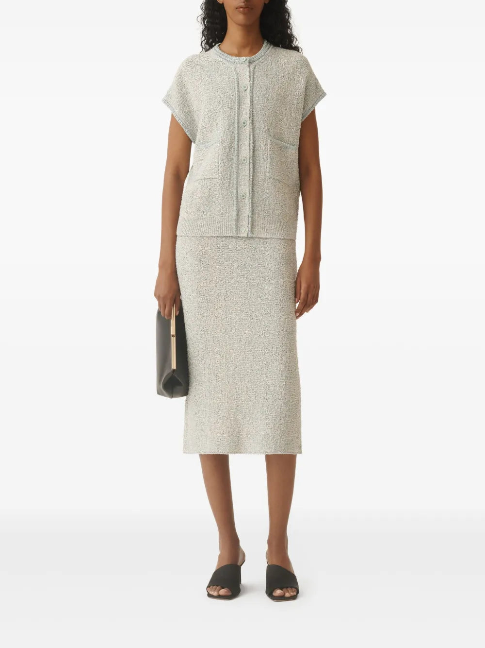 Bouclé Midi Skirt