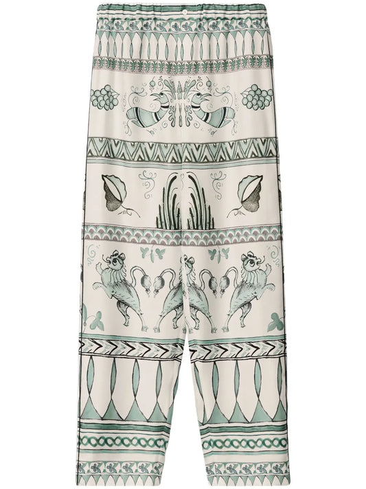 Printed Straight Trousers
