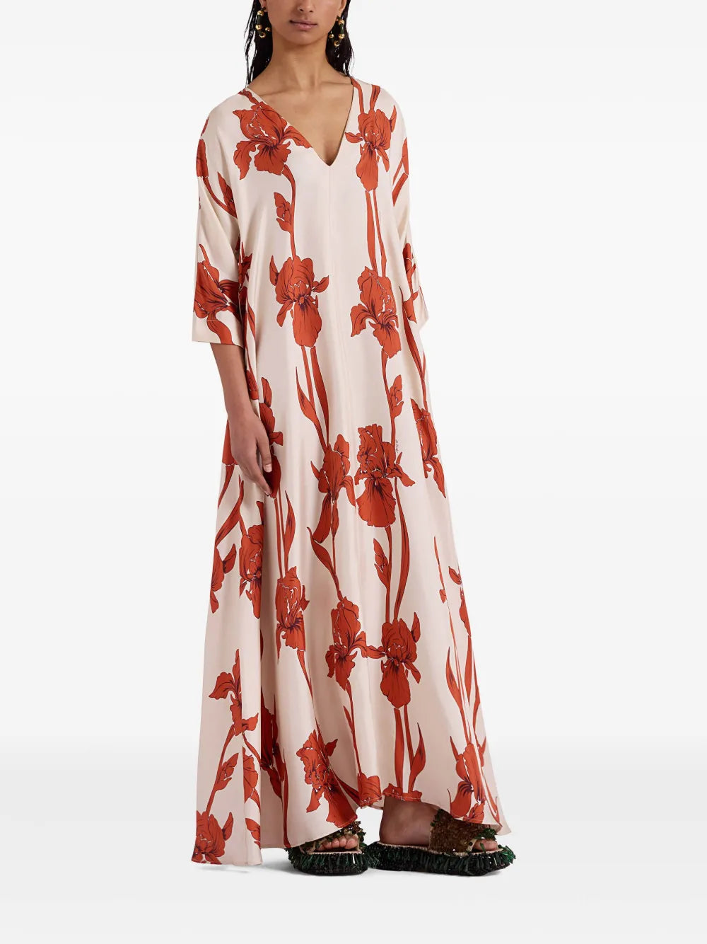 Floral-Print Midi Dress