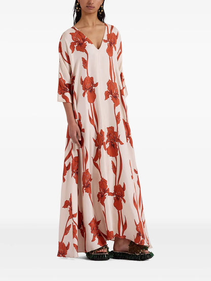 Floral-Print Midi Dress