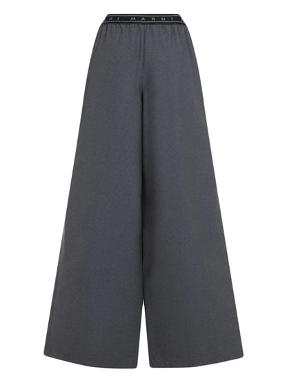 Logo-Band Wool Trousers