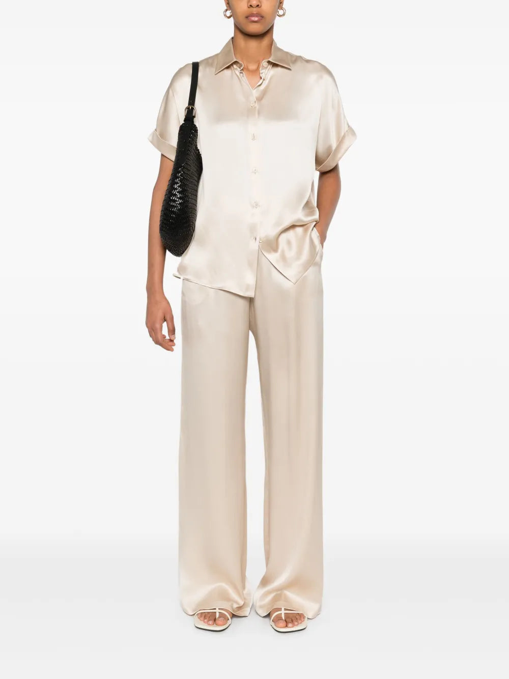 Plain Silk Trousers