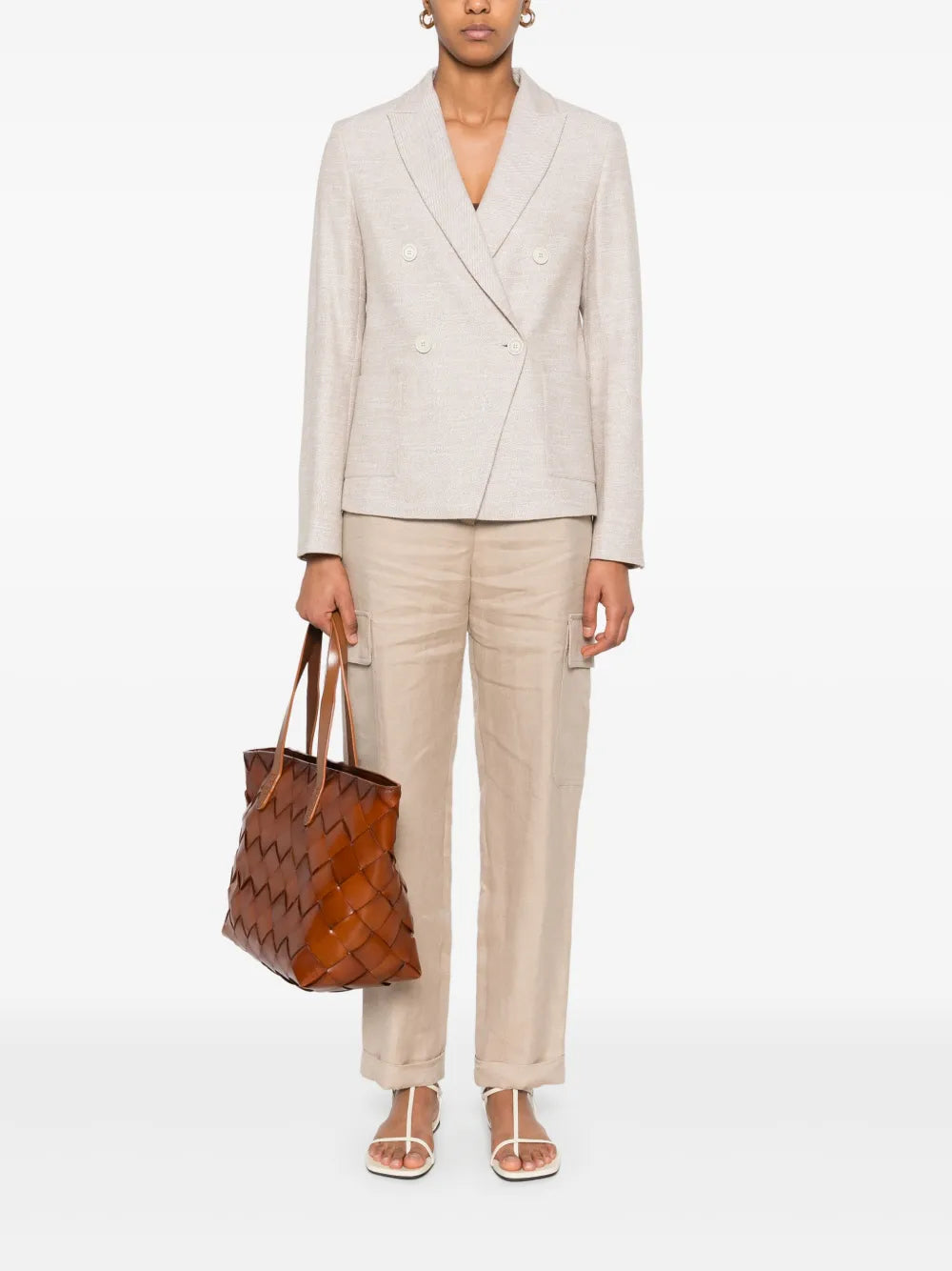 Metallic-Threading Blazer