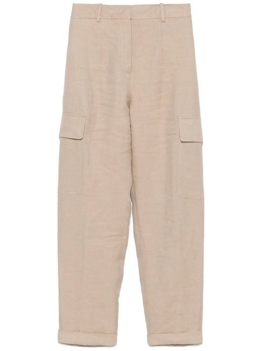 Linen Cargo Trousers