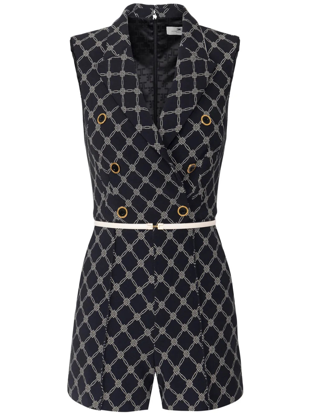 Diamond Pattern Jumpsuit
