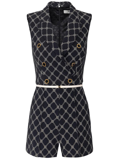 Diamond Pattern Jumpsuit
