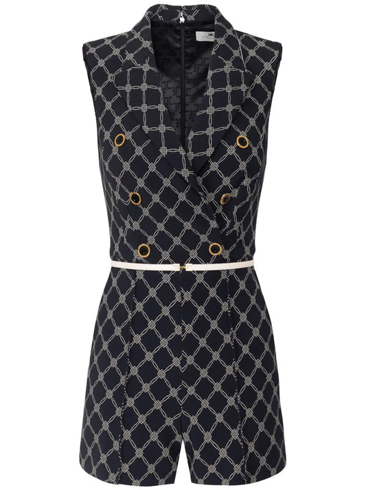 Diamond Pattern Jumpsuit