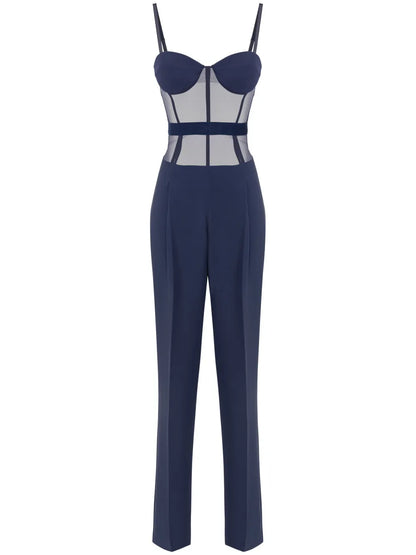 Crepe Tulle Jumpsuit