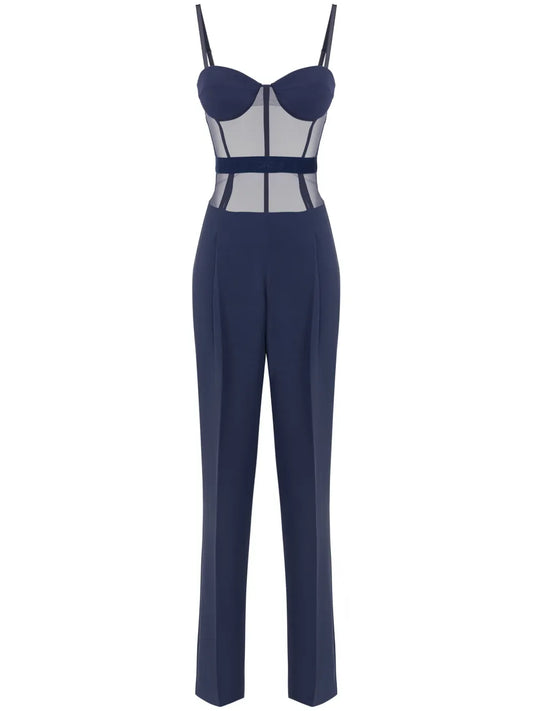 Crepe Tulle Jumpsuit
