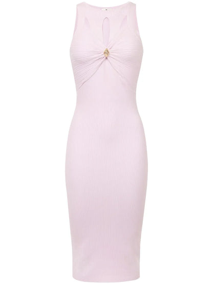 Ribbed-Knit Cut-Out Dress