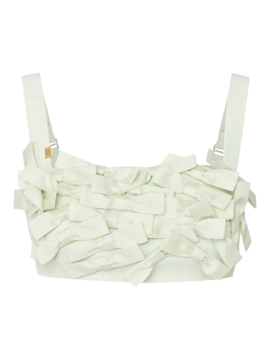 Bow-Embellished Crop Top