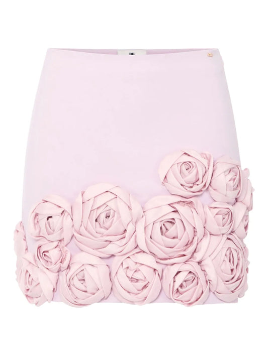 Flower-Detailing Mini Skirt