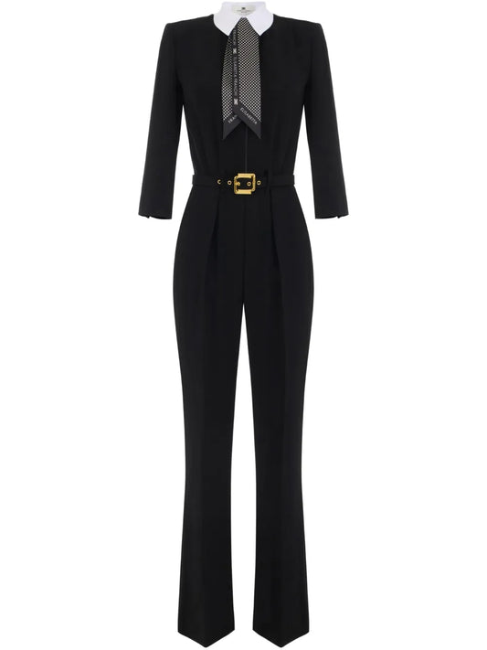 Scarf-Detail Jumpsuit