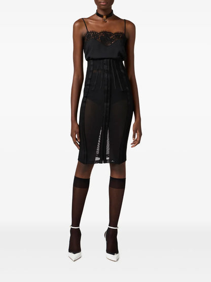 Bustier Tulle Midi Skirt