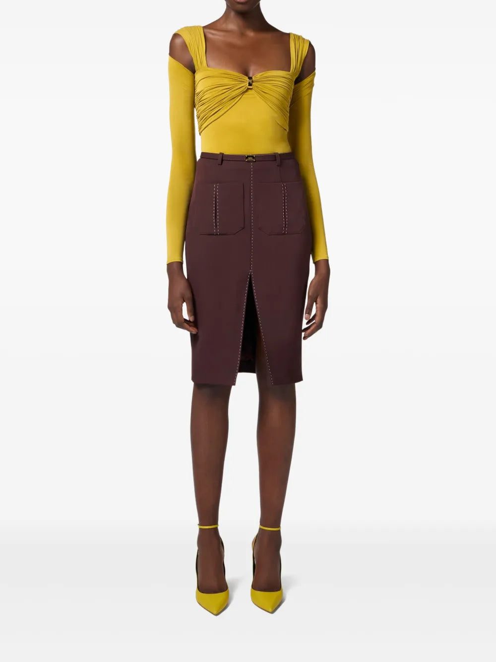Cut-Out Sleeves Bodysuit