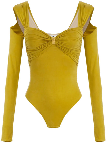 Cut-Out Sleeves Bodysuit