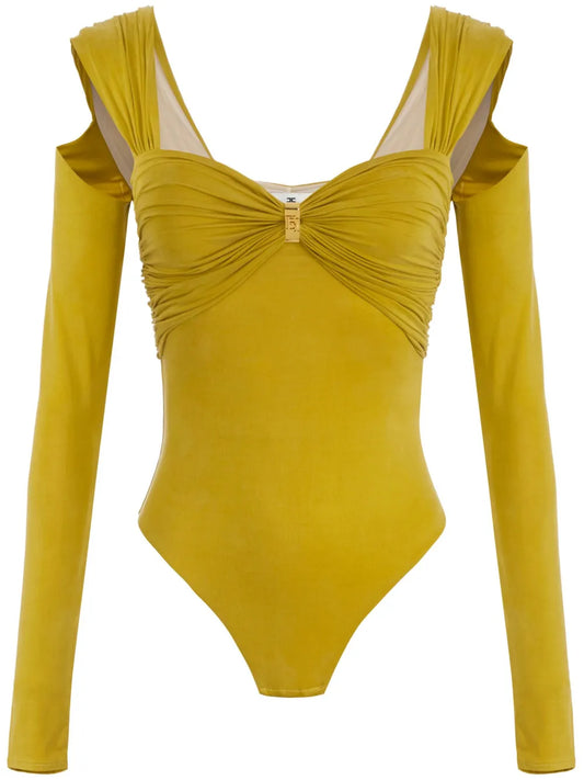 Cut-Out Sleeves Bodysuit
