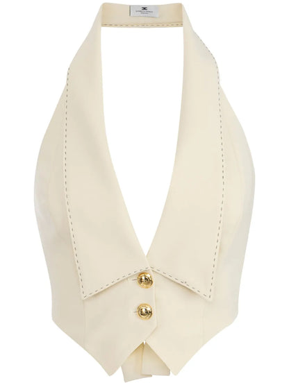 Contrasting Topstitching Waistcoat