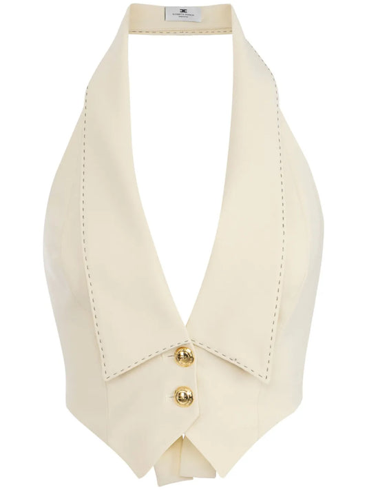 Contrasting Topstitching Waistcoat
