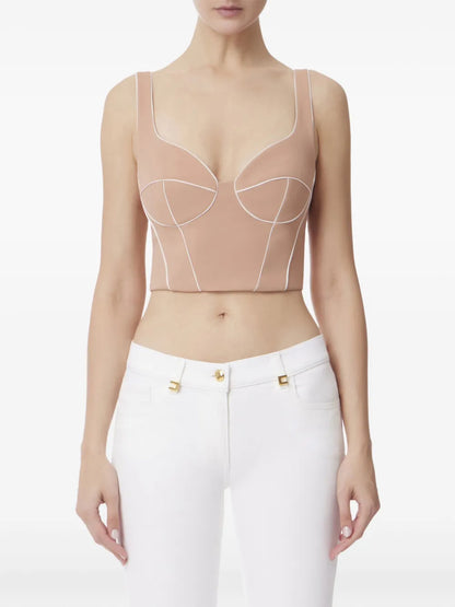 Contrasting Piping Top