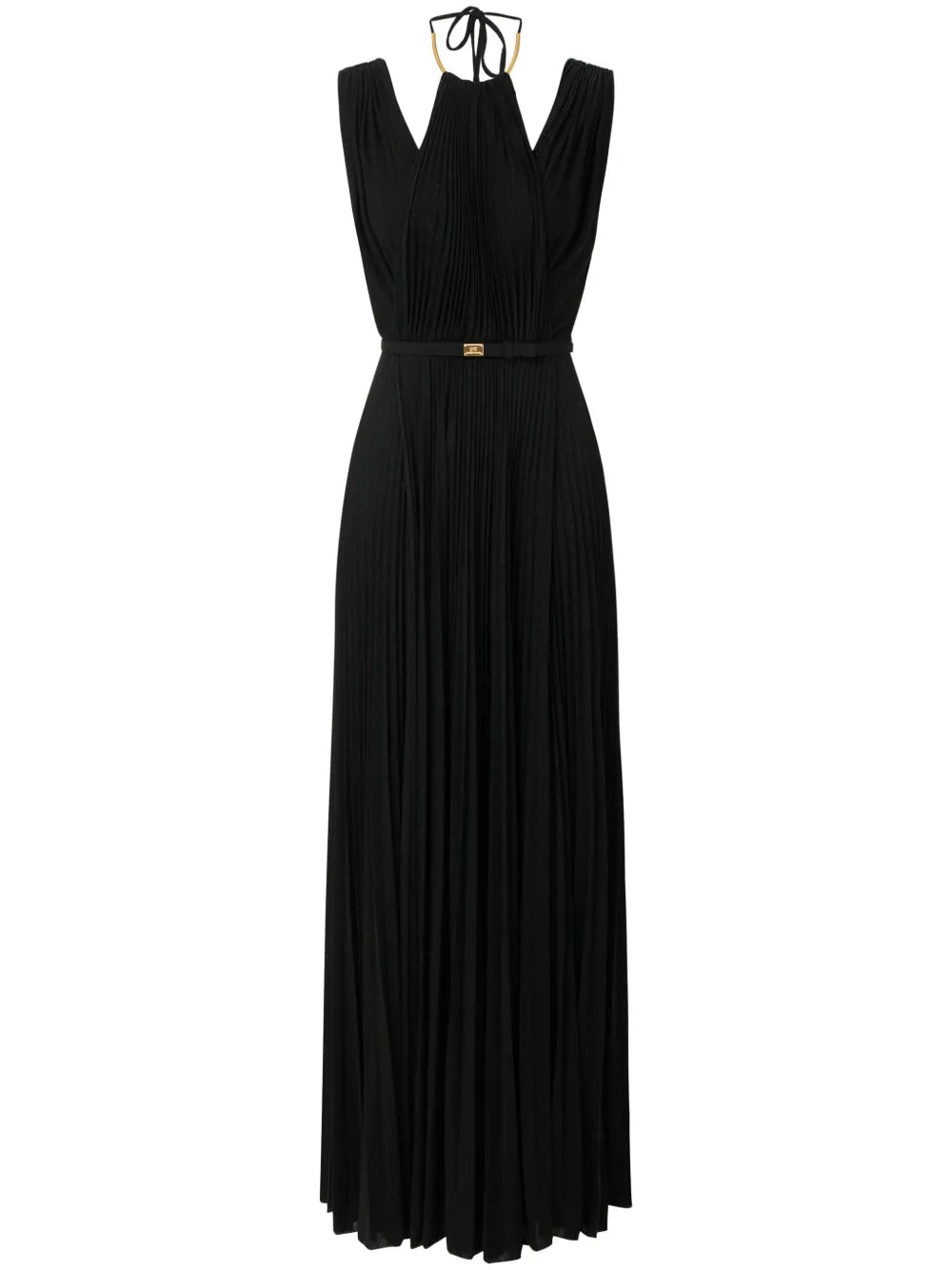 Belted Lurex Gown
