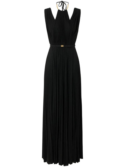 Belted Lurex Gown