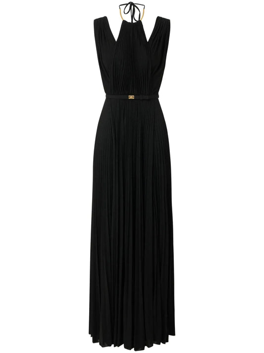 Belted Lurex Gown