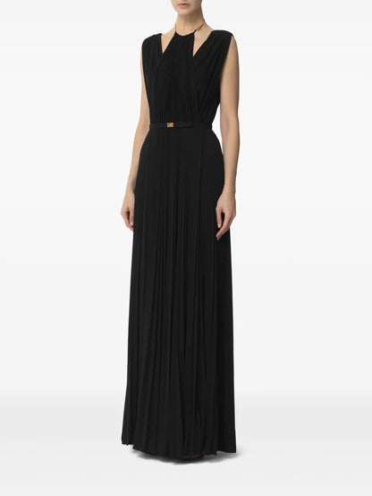 Belted Lurex Gown