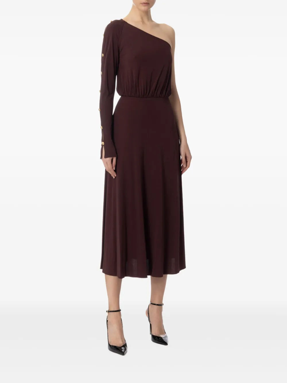 One-Shoulder Midi Dress