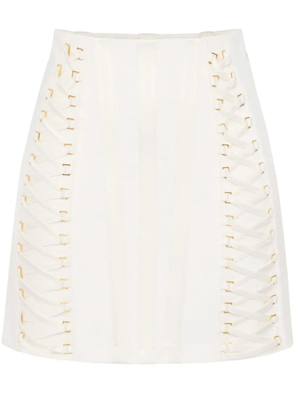 Crepe Mini Skirt