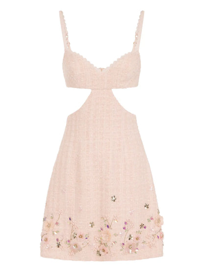 Cut-Out Floral Dress