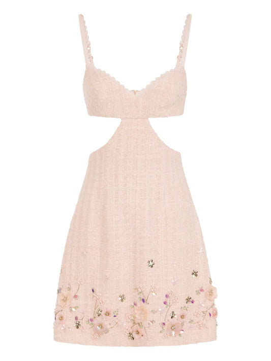 Cut-Out Floral Dress
