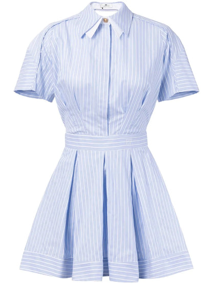 Striped Poplin Mini Dress