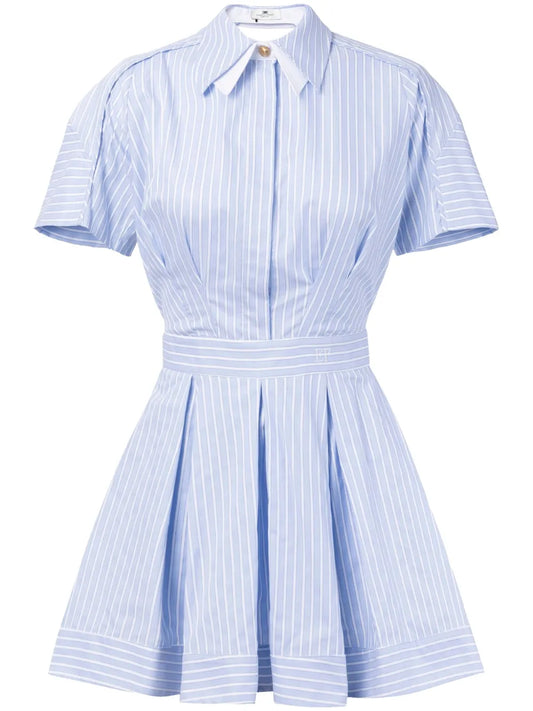 Striped Poplin Mini Dress