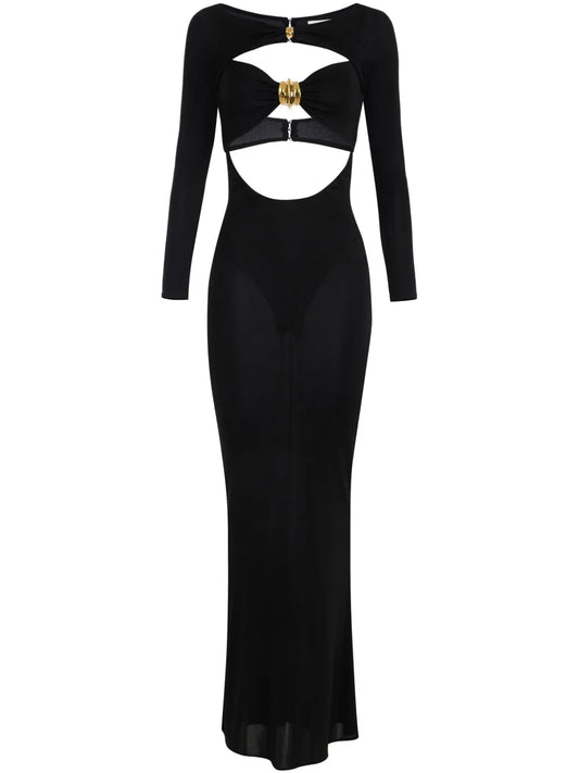 Jewel-Detail Jersey Gown
