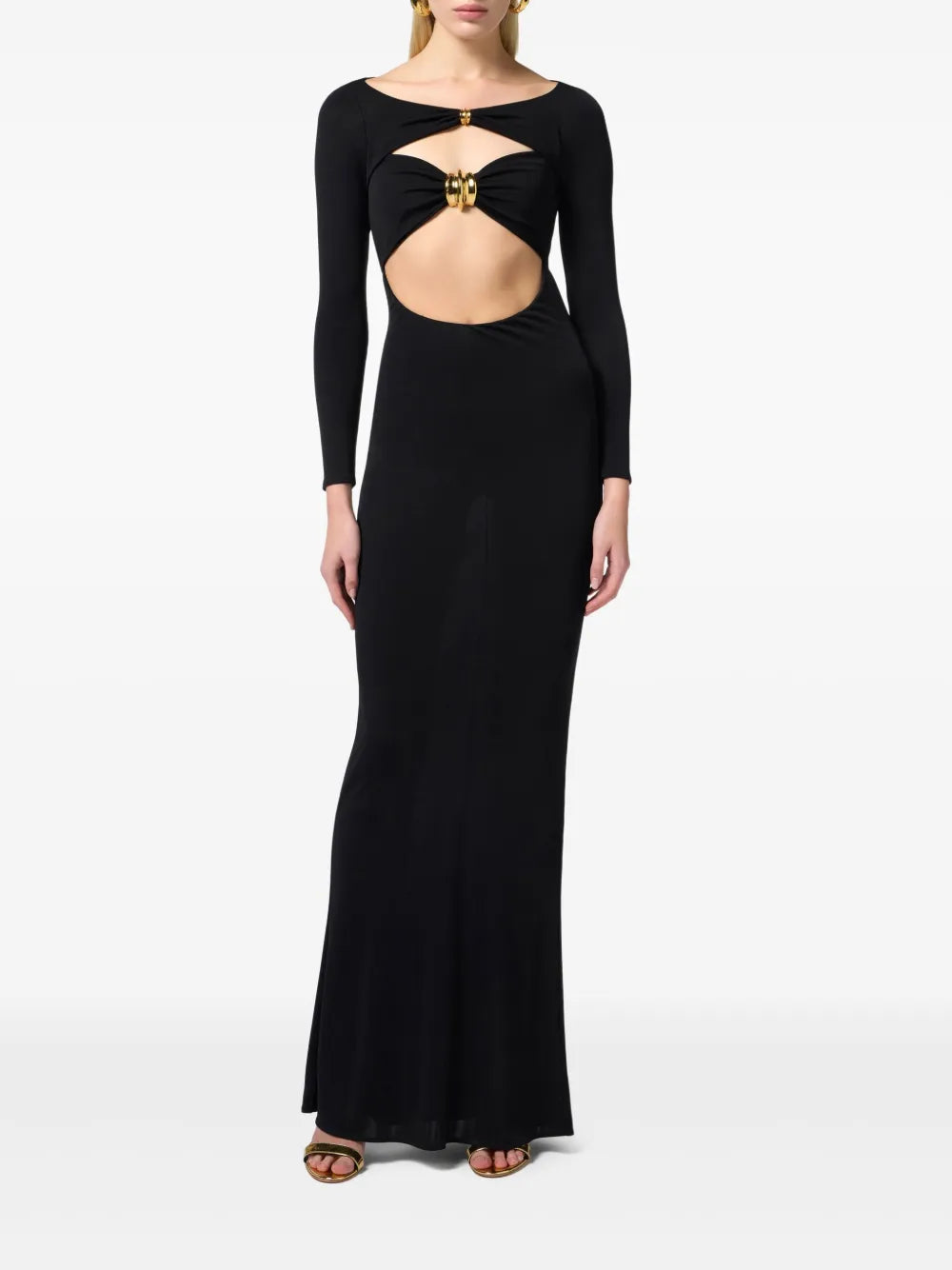 Jewel-Detail Jersey Gown