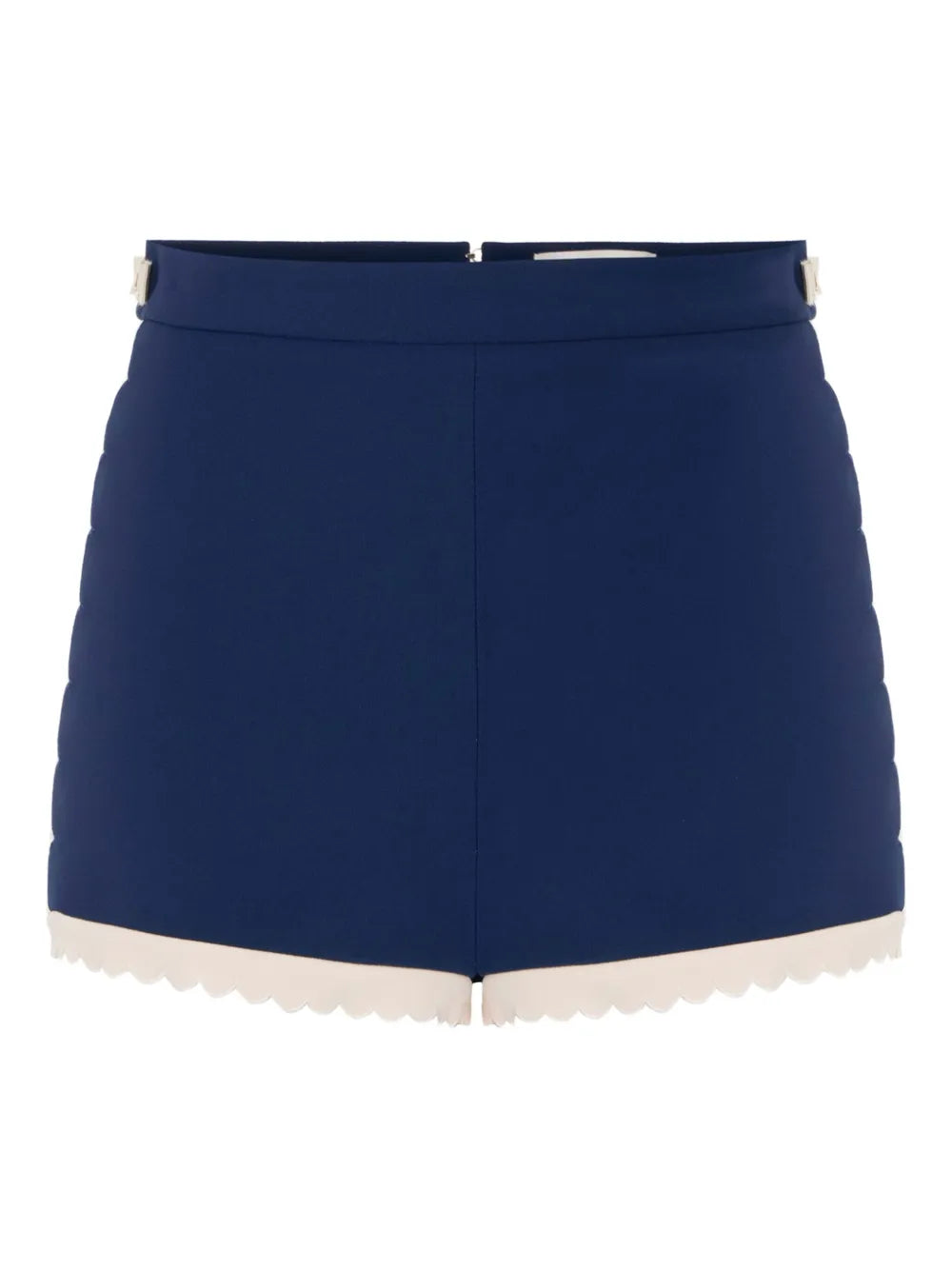 Scallop-Edge Crepe Shorts
