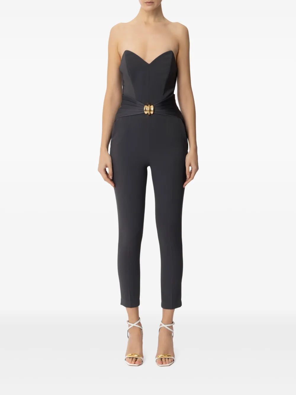 Bow-Detailing Crepe Jumpsuit