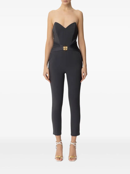 Bow-Detailing Crepe Jumpsuit