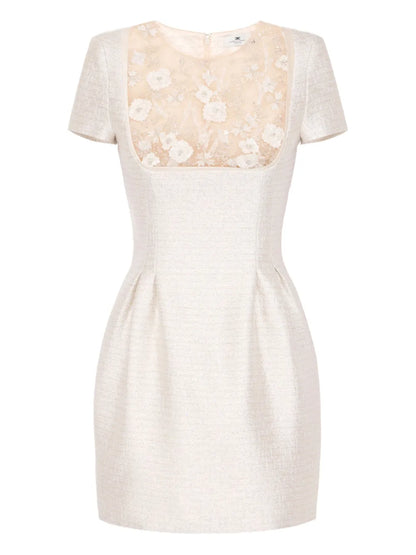 Floral-Beaded Minidress