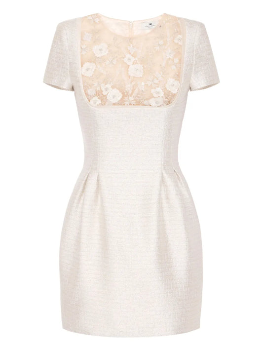 Floral-Beaded Minidress