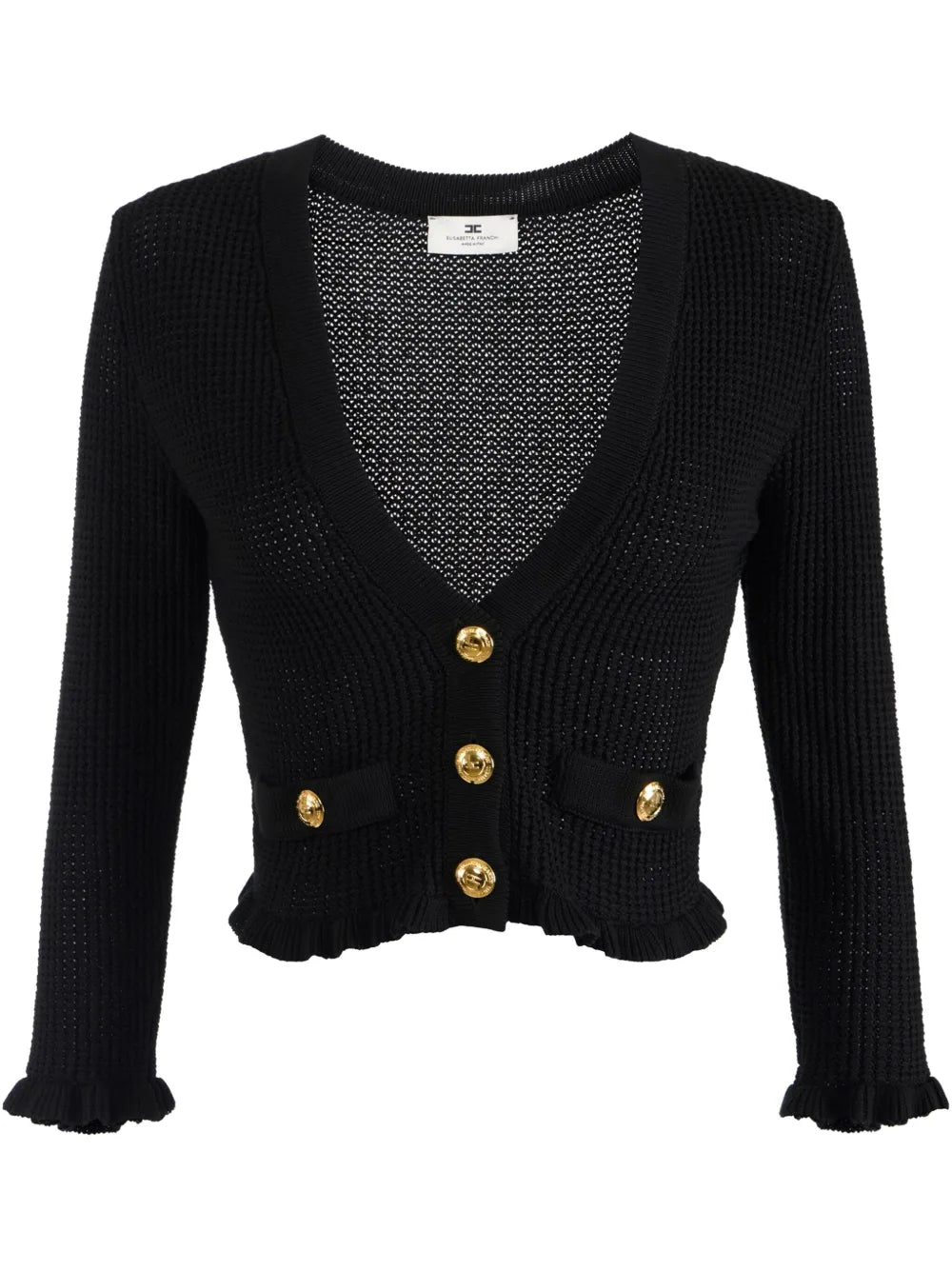 Logoed Button Cardigan