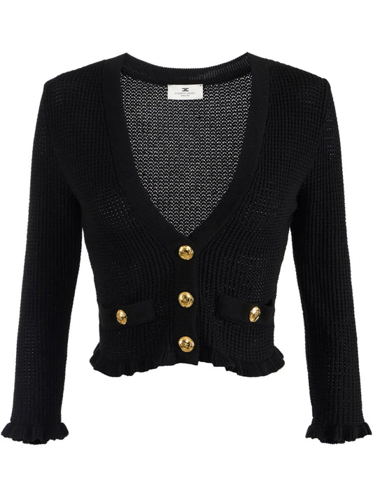 Logoed Button Cardigan