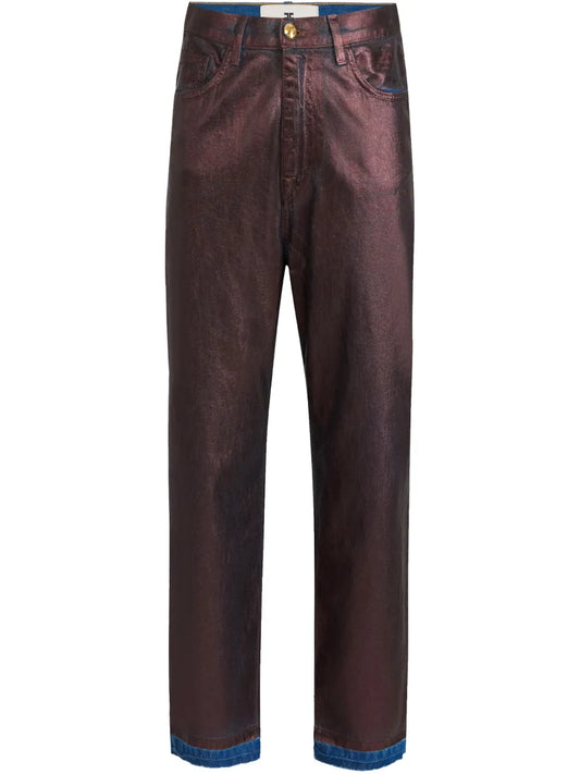 Laminated Cotton Jeans